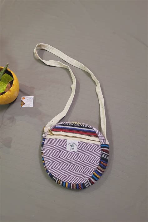 Himalayan Hemp Cotton Side Bag Eco friendly Handmade Indian Handicraft ...