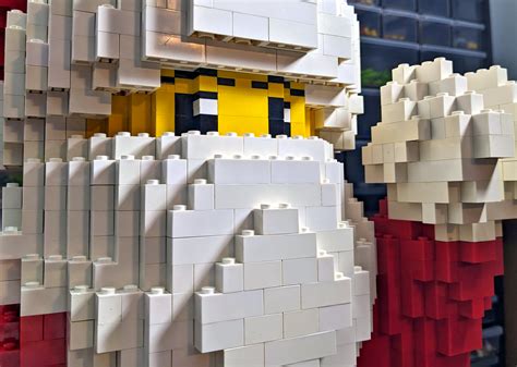 60 cm Tall Santa Built with LEGO® Bricks - True North Bricks