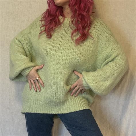 nastygal oversized green sweater! This sweater is... - Depop