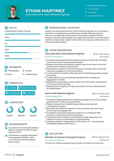 10+ Staff Software Engineer Resume Samples & Templates for 2025
