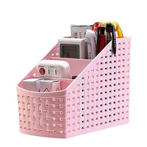 GOLDFINCH Plastic Storage Basket Bins, 4 Grid Desktop Pen Container ...