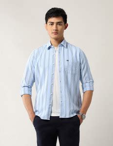 Arrow Sport Men Striped Casual Light Blue Shirt - Buy Arrow Sport Men ...