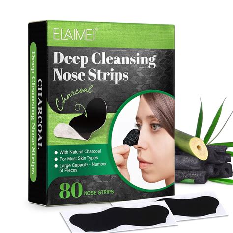Amazon.com: Nose Strips,80Pcs Blackhead Remover Strips,Blackhead Pore Strips, Charcoal Deep ...