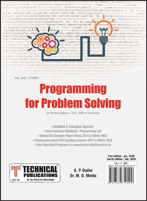 Programming for Problem Solving for GTU 18 Course (I/II - Common - 311 ...