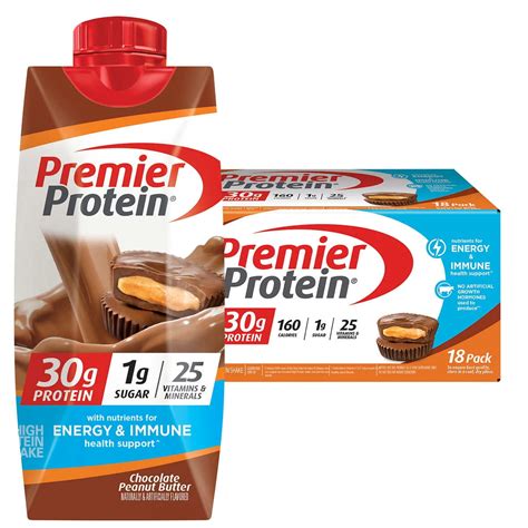 Premier 30g Protein Shakes: Chocolate Peanut Butter, Energy & Immune ...