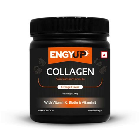 ENGYUP Collagen Powder, Skin Radiant Formula for Men & Women, Orange ...