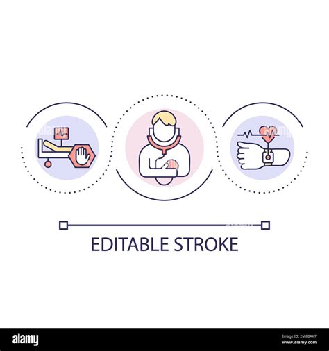 Cardiac monitoring loop concept icon Stock Vector Image & Art - Alamy