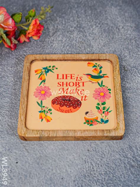 Digital Printed Wooden Square Platter - WL3949 – Wedtree
