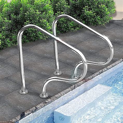 Amazon.com: GOODBZ Pool Rail Pool Railing 2PCS Swimming Pool Handrails ...