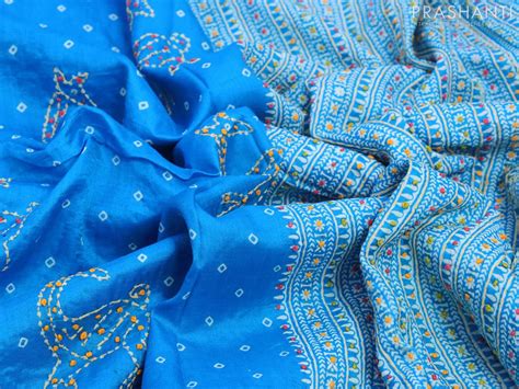 Silk Sarees with Bandhani prints by Prashanti Sarees