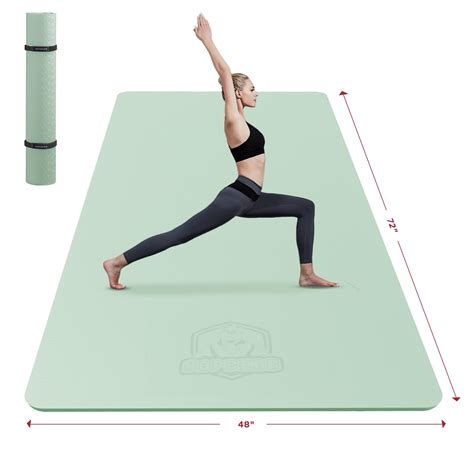 HAPBEAR Extra Large Yoga Mat - 72"x48"/78"x54"x6mm (1/4 inch), Non-Slip, Durable, Eco-Friendly ...