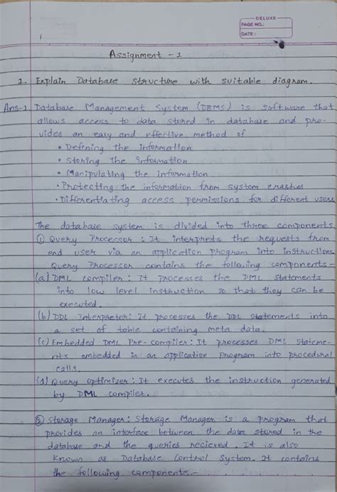 DBMS Assignment 1: Database Architecture and Structure Explained - Studocu