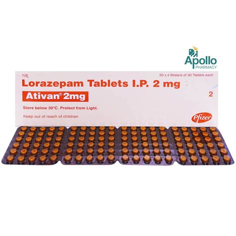 Ativan 2 mg Tablet | Uses, Side Effects, Price | Apollo Pharmacy