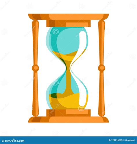 Sand Hourglass Time Leak Concept Flat Design Vector Illustration Stock Vector - Illustration of ...