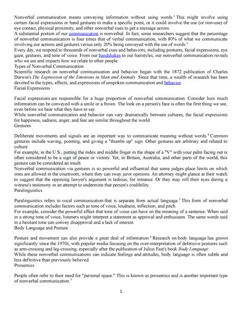 IPC - Unit II - 1 - INTERPERSONAL COMMUNICATION - Nonverbal ...