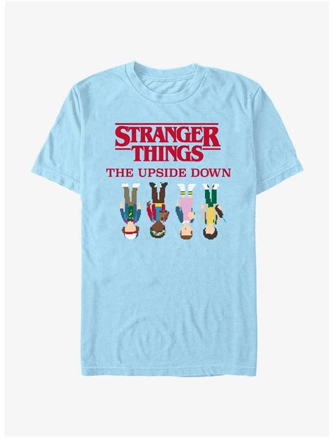 Stranger Things Upside Down Pixelated T-Shirt - BLUE | BoxLunch