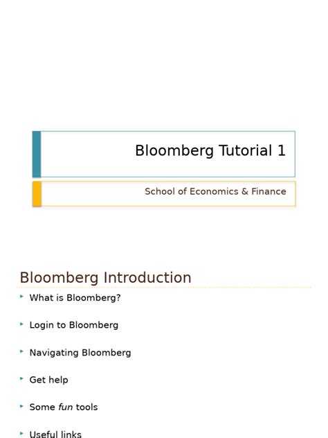 Image result for Bloomberg Tutorial