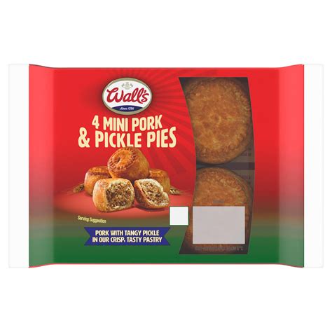 Wall's 4 Mini Pork & Pickle Pies 200g | Pies & Quiches | Iceland Foods
