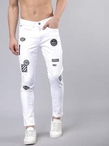 HIGHLANDER Tapered Fit Men White Jeans - Buy HIGHLANDER Tapered Fit Men ...