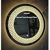 Buy ARANAUT Designer Round Shaped Mirror, LED Illuminated Modern Vanity ...