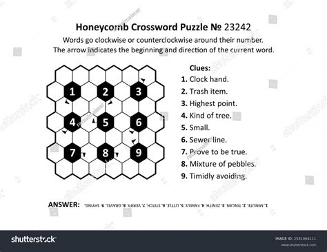 Honeycomb Crossword Puzzle Game 23242 General Stock Illustration ...