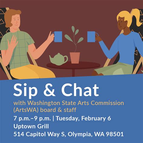 🎉Sip & Chat: February 6 - ArtsWA