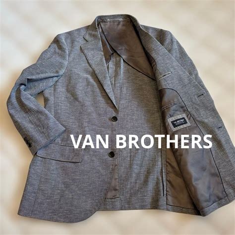 美品 ️VAN BROTHERS テーラードジャケット 麻混 グレー 薄手 L相当 - メルカリ