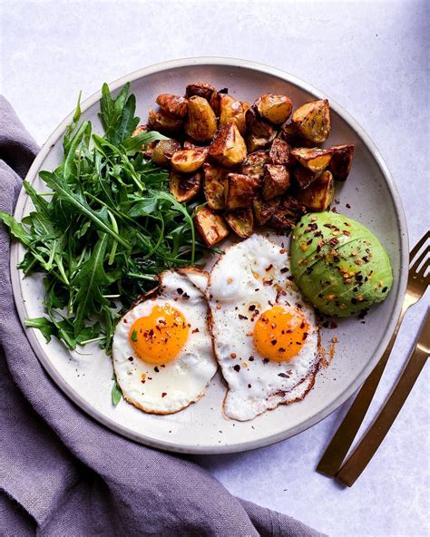 Fried Breakfast Eggs with Roasted Potatoes Recipe | The Feedfeed