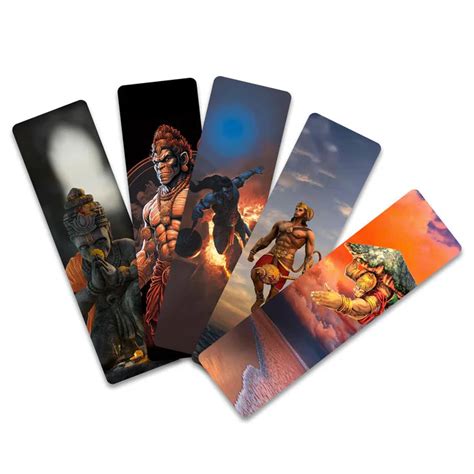 Hanuman ji Sanatani Bookmarks Pack of 5 Decorative Bookmarks – The ...