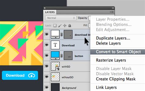 Image result for PSB Create Smart Object