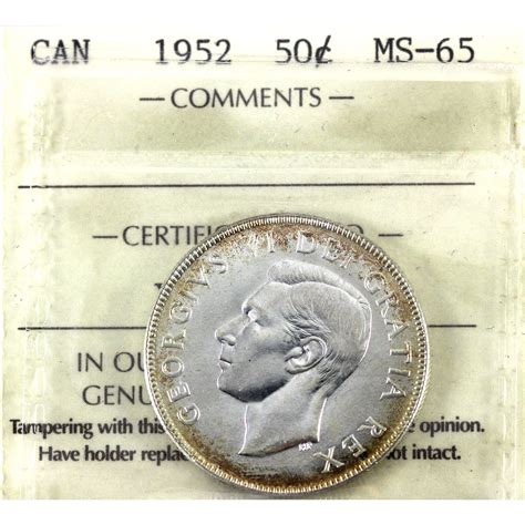 50-cent 1952 ICCS MS65