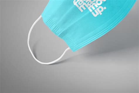Floating Disposable Face Mask Mockup Branding PSD | ZippyPixels