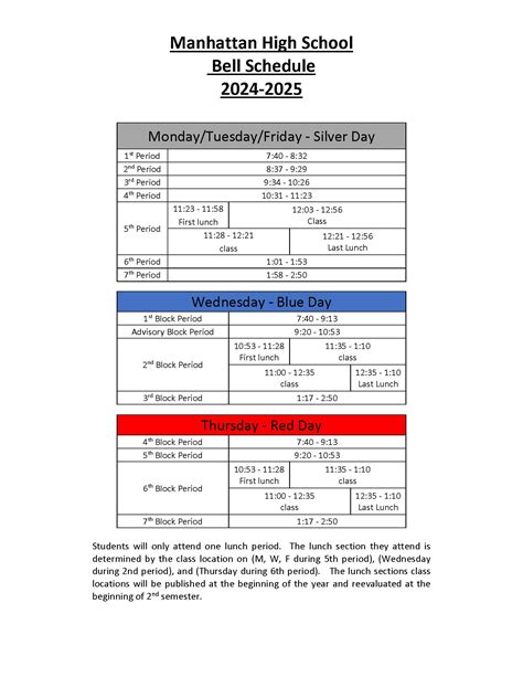 Manhattan High School - School/Office Hours