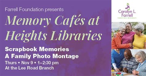 Memory Cafes at Heights Libraries: Scrapbook Memories, Cleveland ...
