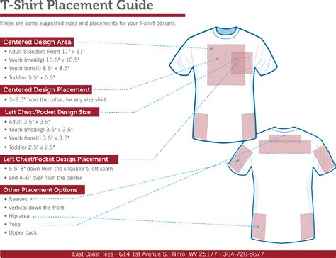 T-shirt Placement Guide ECT Design Center