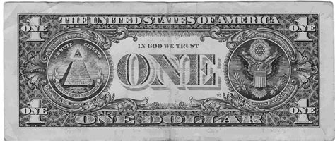 Back Of One Dollar Bill Clip Art