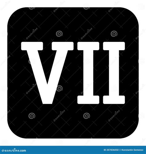 Roman numeral seven stock illustration. Illustration of smart - 207836050