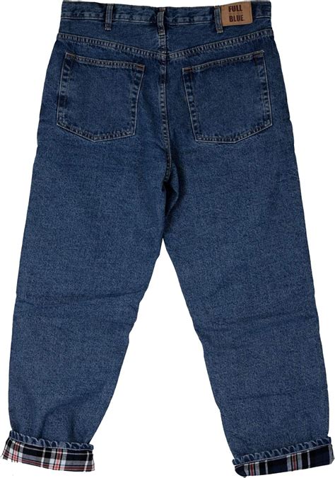 Full Blue Men's 5 Pocket Flannel Lined Jeans at Amazon Men’s Clothing store
