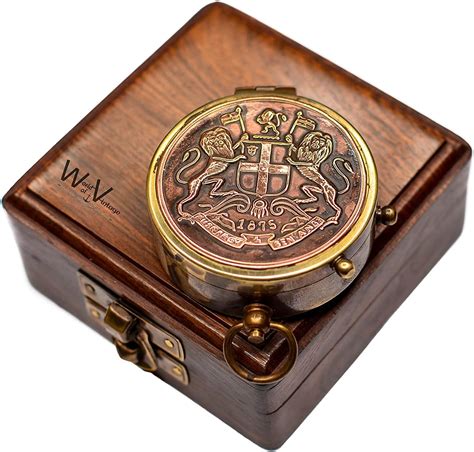 World Of Vintage Beautiful Pocket Watch with Chain and Wooden Box ...