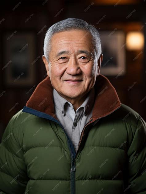 Premium AI Image | Portrait photo of chinese middle age adult male straight