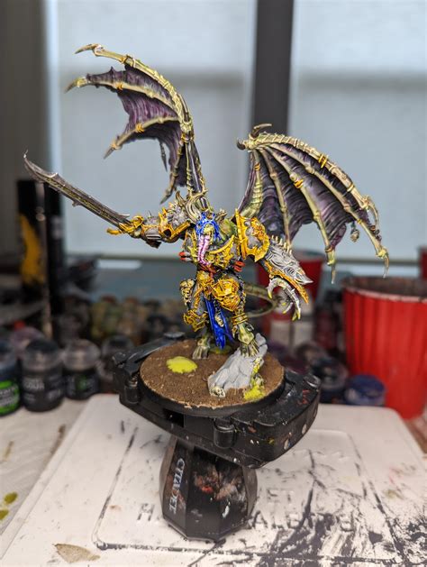 My Nurgle Daemon prince is ready to lead Nurgles Favored Sons. C&C ...