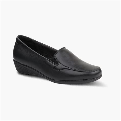 Medifeet Subtle Heel Leather Loafers for Women (Cushioned Footbed with