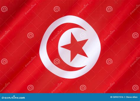 Flag of Tunisia stock photo. Image of travel, places - 50937316