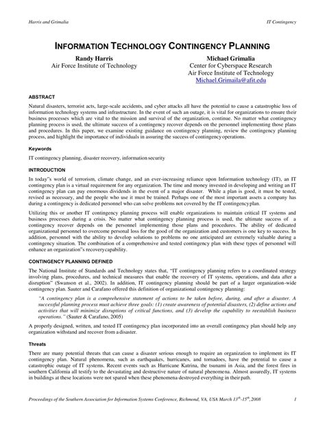 Image result for Contingency Plan Definition