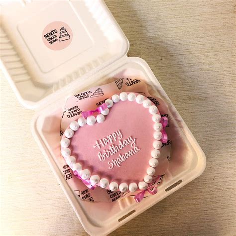 Pink Heart Shape Bento Cake – Bento Cakes Noida