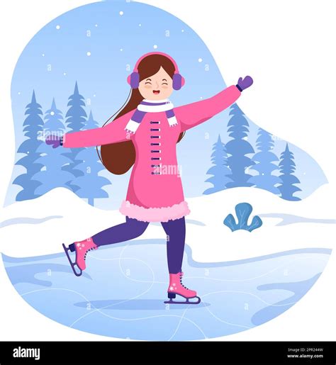 Winter Ice Skating Clip Art