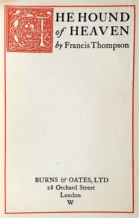 The Hound of Heaven | Francis Thompson