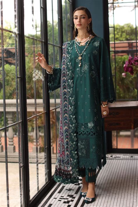 Nureh Maya Lawn NS-154: Elegant Green Pakistani Lawn Suit for Spring ...