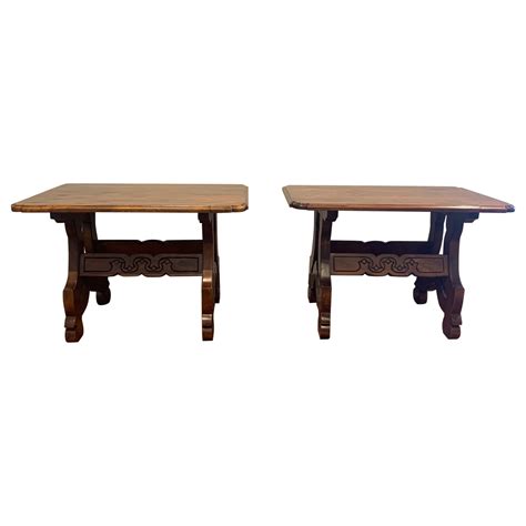 Pair of Spanish Craftsmen End Tables For Sale at 1stDibs | spanish ...