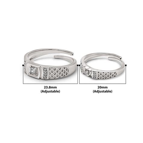 Silver Embraced Couple Rings - Silberry